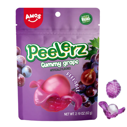 AMOS Peelerz Peelers Gummy  Orange Peelable Fruit Candy
