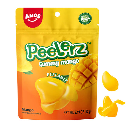 AMOS Peelerz Peelers Gummy  Orange Peelable Fruit Candy